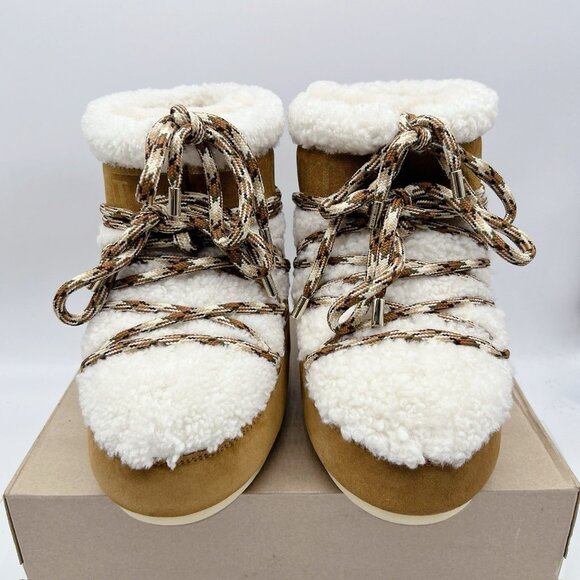 Moon Boot LAB69 Icon Light Low Shearling Suede Boots Women US 5.5-7 / EU 36- 38 - Picture 4 of 13